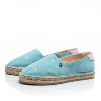 Premium Stamped Espadrilles | Follow Your Dreams | WATERCOLOR | BLUE STARS