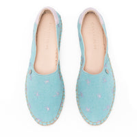 Premium Stamped Espadrilles | Follow Your Dreams | WATERCOLOR | BLUE STARS