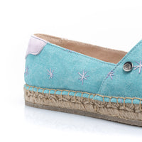 Premium Stamped Espadrilles | Follow Your Dreams | WATERCOLOR | BLUE STARS