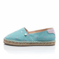 Premium Stamped Espadrilles | Follow Your Dreams | WATERCOLOR | BLUE STARS