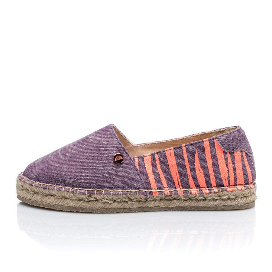 Premium Stamped Espadrilles | You are the Artist and the Art | WATERCOLOR | PURPLE ZEBRA