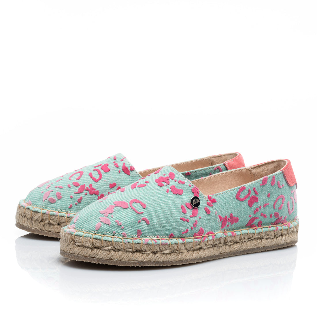 Premium Stamped Espadrilles | Embrace Your Peculiarities | WATERCOLOR | MINT LEOPARD