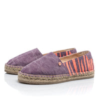 Premium Stamped Espadrilles | You are the Artist and the Art | WATERCOLOR | PURPLE ZEBRA