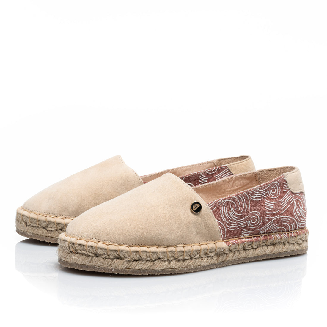 Premium Stamped Espadrilles | Be True, Be Wild | WATERCOLOR | BEIGE CLOUD