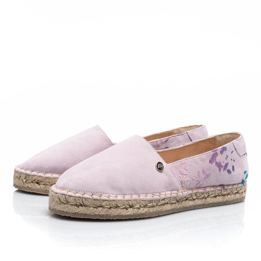 Premium Stamped Espadrilles | Embrace Your Peculiarities | WATERCOLOR | LILAC LEOPARD