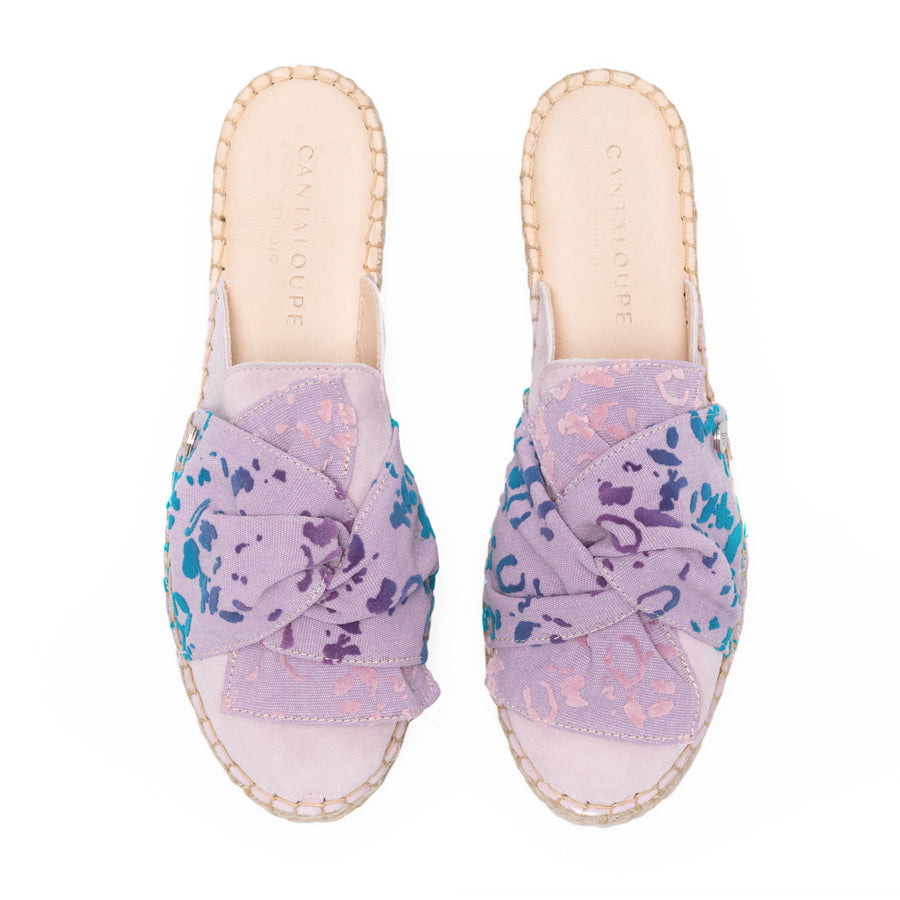 Premium Stamped Mules | Embrace Your Peculiarities | MUSE | LILAC LEOPARD