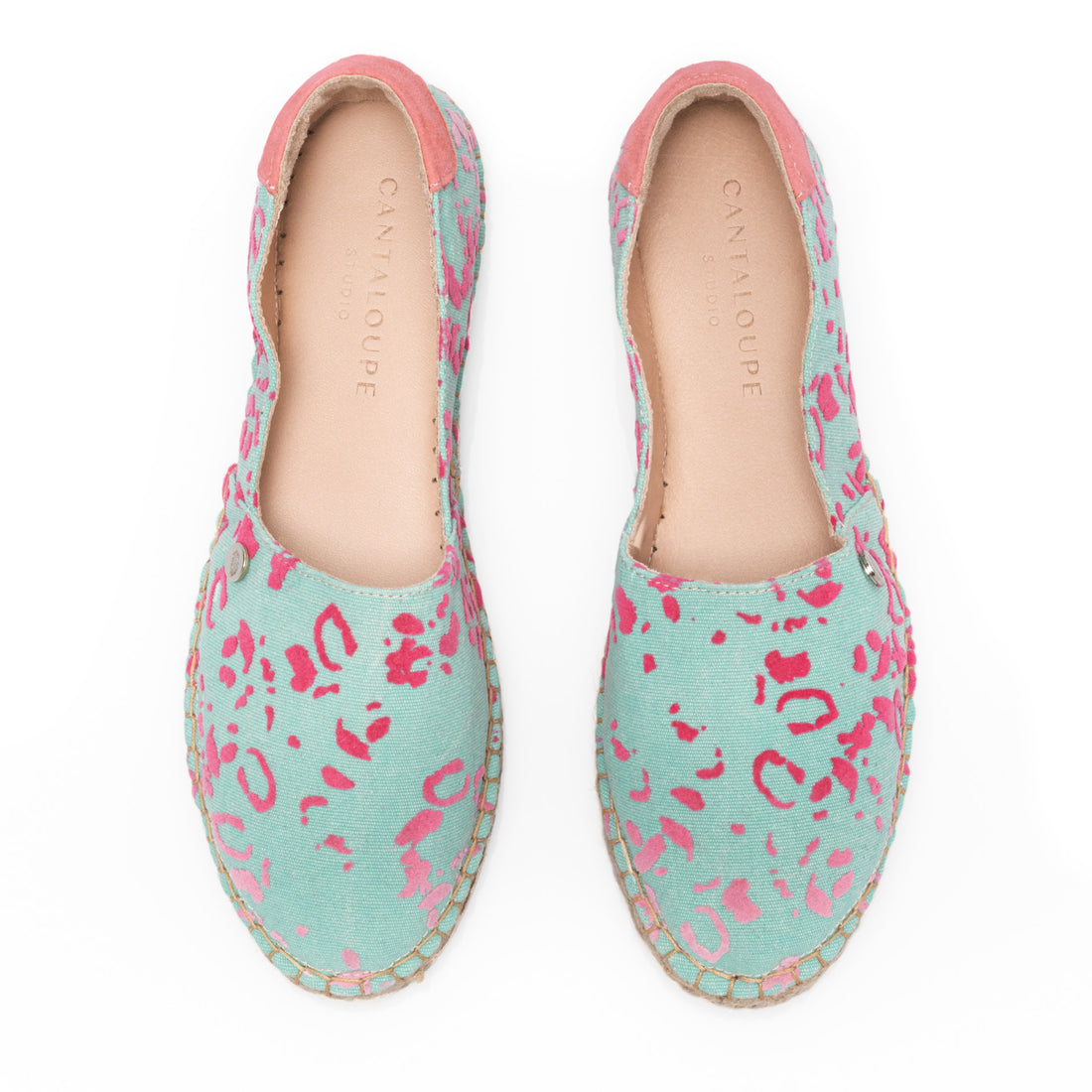 Premium Stamped Espadrilles | Embrace Your Peculiarities | WATERCOLOR | MINT LEOPARD